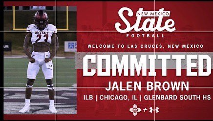 Jalen Anthony Brown (@jalenanthonybr1) on Twitter photo After a great visit with <a href="/NMStateFootball/">New Mexico State Football</a> , I’m proud and blessed to say I’ll be continuing my education and career at New Mexico State!!! @Coach_MacNMSU <a href="/GlenbardSouthFB/">GBS Raiders Football</a> @SneakerDiva1922 After a great visit with <a href="/NMStateFootball/">New Mexico State Football</a> , I’m proud and blessed to say I’ll be continuing my education and career at New Mexico State!!! @Coach_MacNMSU <a href="/GlenbardSouthFB/">GBS Raiders Football</a> @SneakerDiva1922