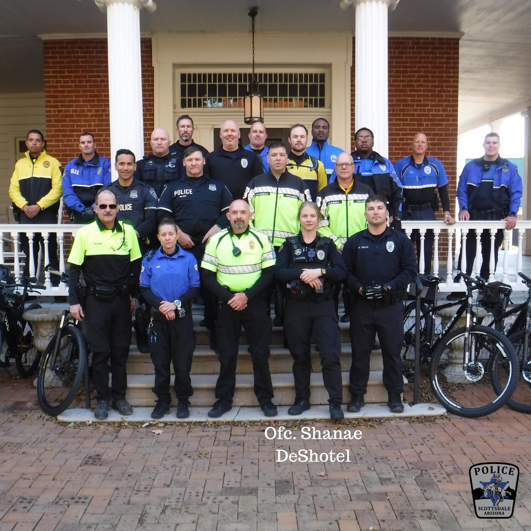ScottsdalePD's tweet photo. Scottsdale PD currently has 3 officers with the skills, knowledge and dedication to be part of the IPMBA Certified Instructors cadre. Congratulations, Ofc. DeShotel on joining this elite group!
#IPMBA #ScottsdalePD #SPDBikeUnit #bicycle #policeofficer #instructor #lifelonglearner https://t.co/6j1Q0TCwfr