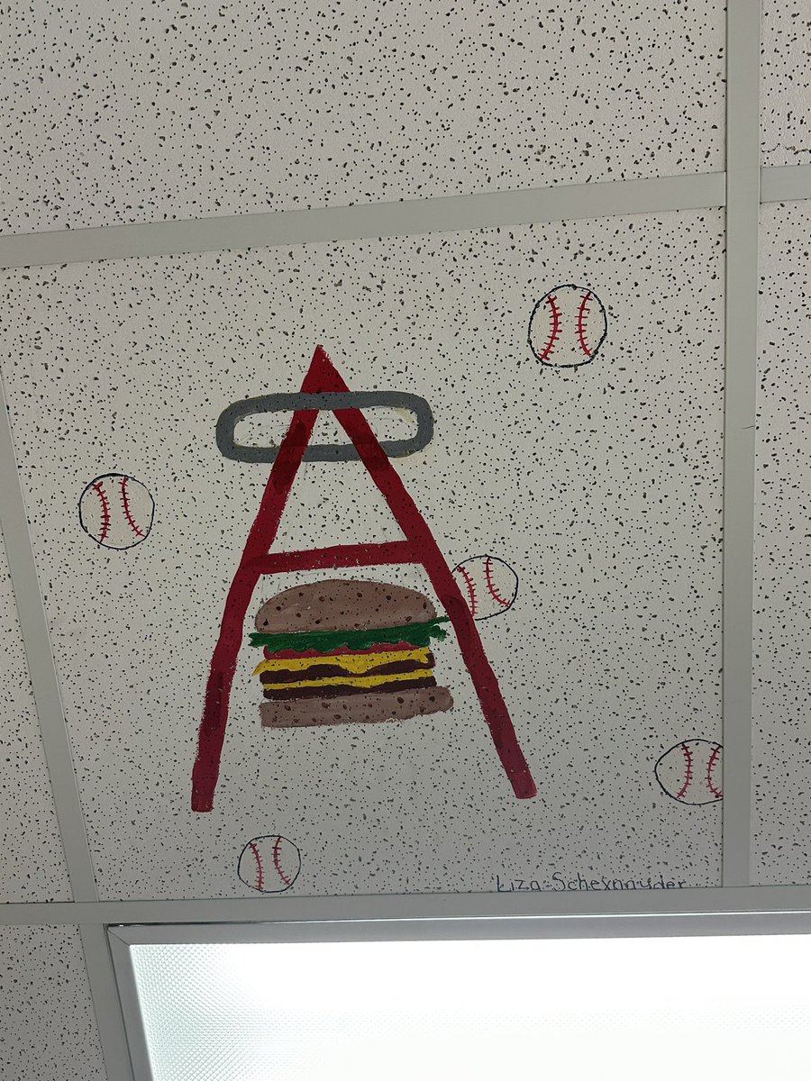 Latest tiles added to the ceiling. Must be about me, history or my favorite sports teams! <a href="/Principal_MVMS/">Angela Looney</a> @