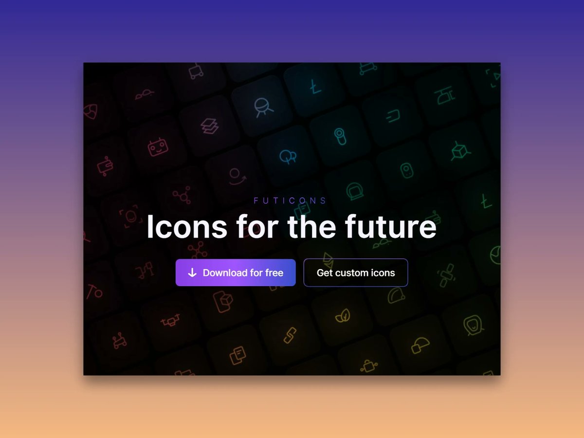 A beautiful icon pack, specifically designed for niche segments, such as:

🕹️ Virtual reality
🥽 Augmented reality
🤑 Crypto
🔗 Blockchain
🤖 Cyborg
🚀 Future transportation
🍃 Sustainability 

prototypr.io/toolbox/futico… by <a href="/vaisakh_pradeep/">vasp</a>
