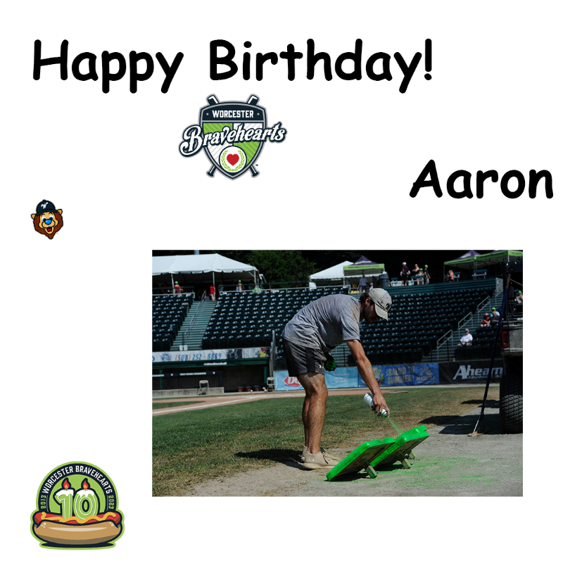 WooBaseball's tweet photo. Typically our Social Media Manager makes these things. But since it is his birthday, I made one especially for him. I hope he likes it.

Happy Birthday to our Head Groundskeeper, Camp Director, Operations Manager, Graphic Designer, etc. etc., Aaron Bolduc!

Your Friend, 
Peterman https://t.co/1QPxFd7xEb