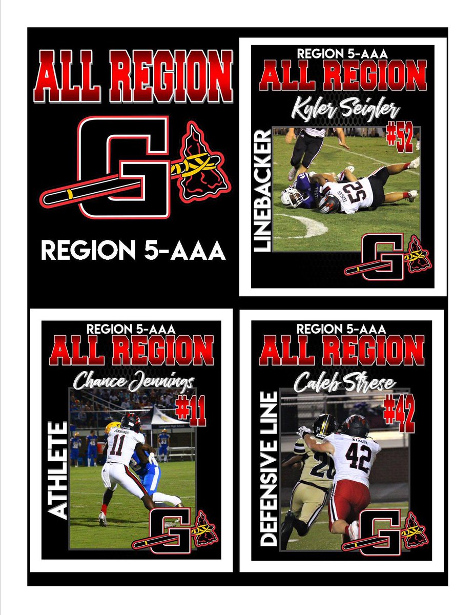 Congrats @Kyler_Seigler52 <a href="/Cjennings3/">Chancellor Jennings</a> <a href="/caleb_strese/">Caleb Strese</a> All Region 5-AAA <a href="/gilbert_indians/">Gilbert Indians Football</a>