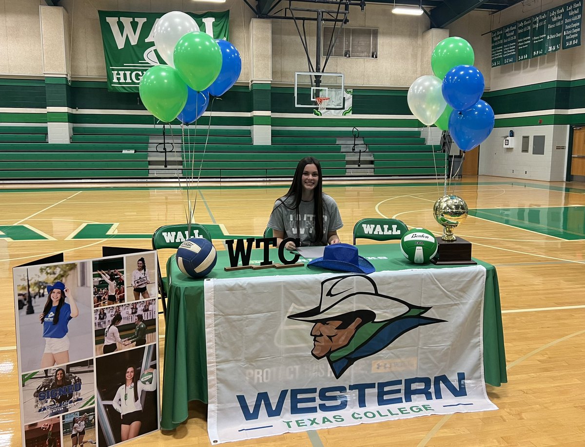 Wall senior Brooke Lehr signed today to further her academic and athletic career at Western Texas College. Hear from her tonight at 6 and 10. <a href="/klstsports/">KLST Sports</a> <a href="/CoachJones_VB/">Robynn Jones</a> <a href="/brooke_lehr/">Brooke Lehr</a>