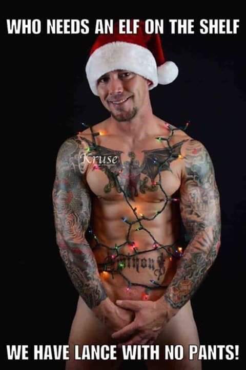 It's sexy Santa season, and I realized I haven't posted any on here. So here you go! The one that FB thought was too much this year, &amp; took down. #SexySanta