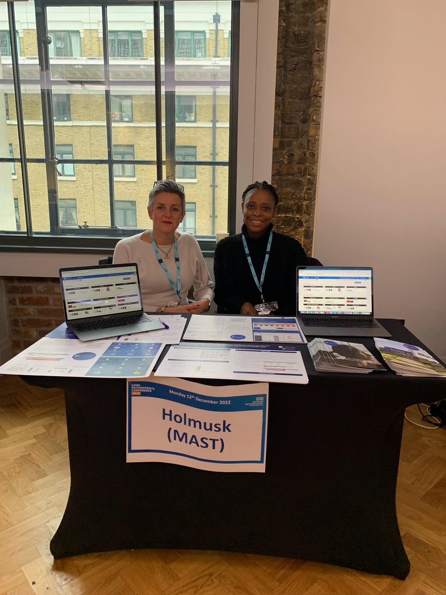 Thanks to @CNWLNHS for having us to their Psychiatrist Conference in London today! We were pleased to share how #MaST has been implemented within their CMHTs and share more information about speciality modules within the tool. Learn more about MaST: holmusk.co.uk