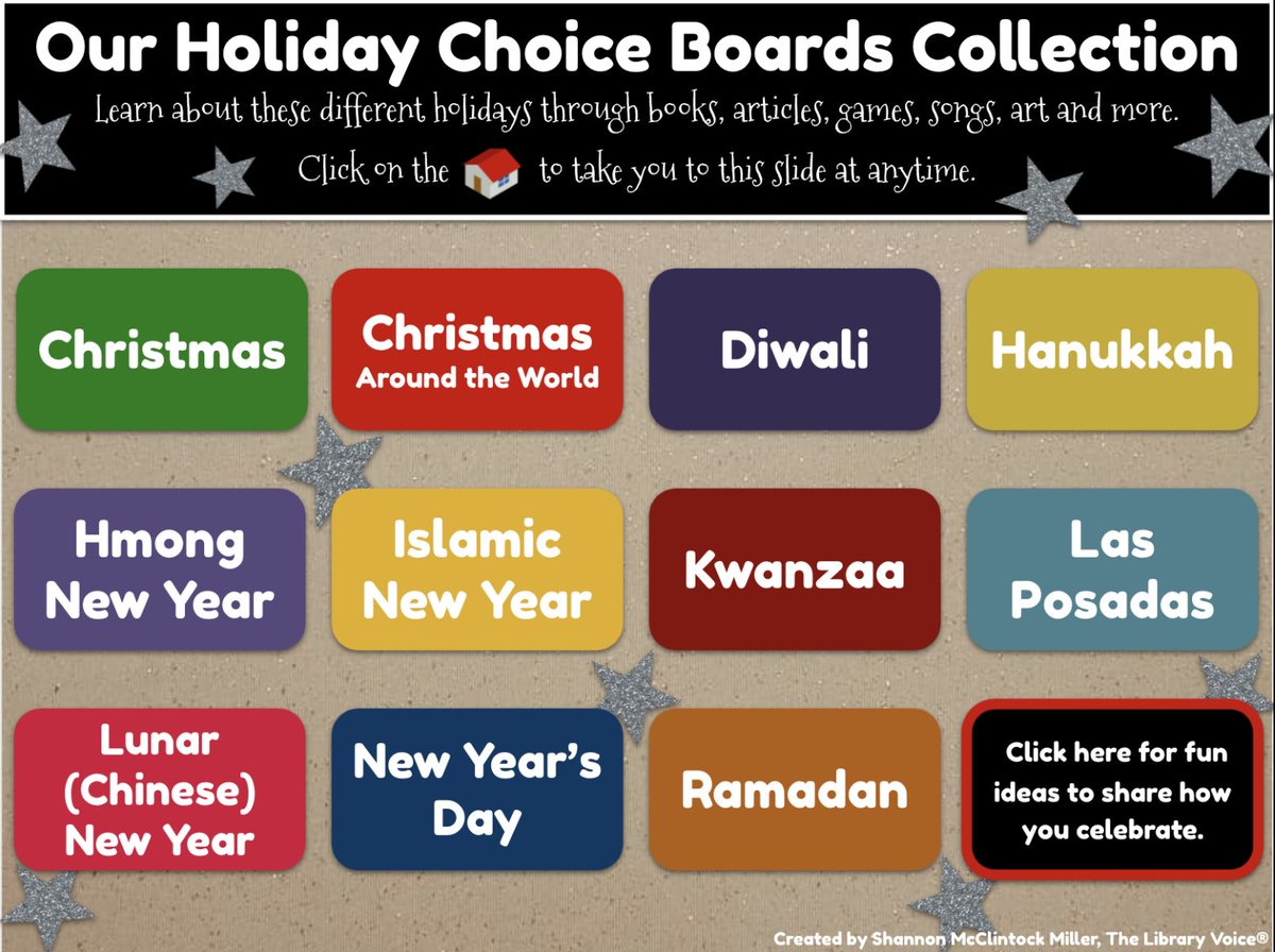 shannonmmiller's tweet photo. Happy Monday, friends.♥️

As we learn about and celebrate holidays around the world, here is a special choice board collection for ALL students and teachers to use. 

You will find the link to share here.. https://t.co/szmjyilFpv

#tlchat #futurereadylibs #edchat #ISTElib #edtech https://t.co/MzWYGkTVDr