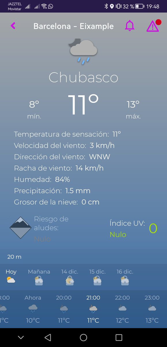 Darreres precipitacions d'aquest primer front a #Barcelona. A partir de les 21h pararà la #pluja. A l'app de <a href="/TROPOSFERICA20/">TROPOSFERICA ❄️☘️🌞🍂</a>  el temps a muntanya (app.troposferica.com) tots els detalls!