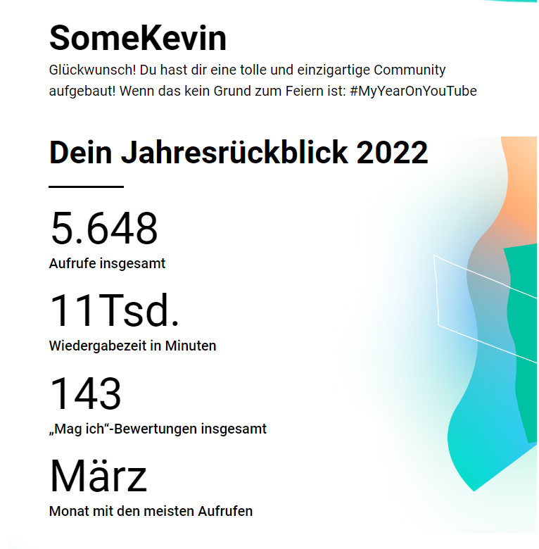 somekvn's tweet photo. 2022 hatte ich nicht viel Zeit und Energie für YouTube gehabt. Ich bedanke mich ganz herzlich für den Support <3 https://t.co/nplQ8JhZ5q