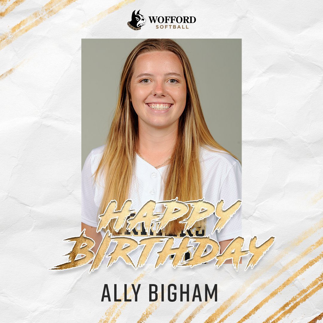 WoffordSoftball's tweet photo. Happy Birthday to @allybigham17! We hope you have a wonderful day! https://t.co/Yh1GVkF1So