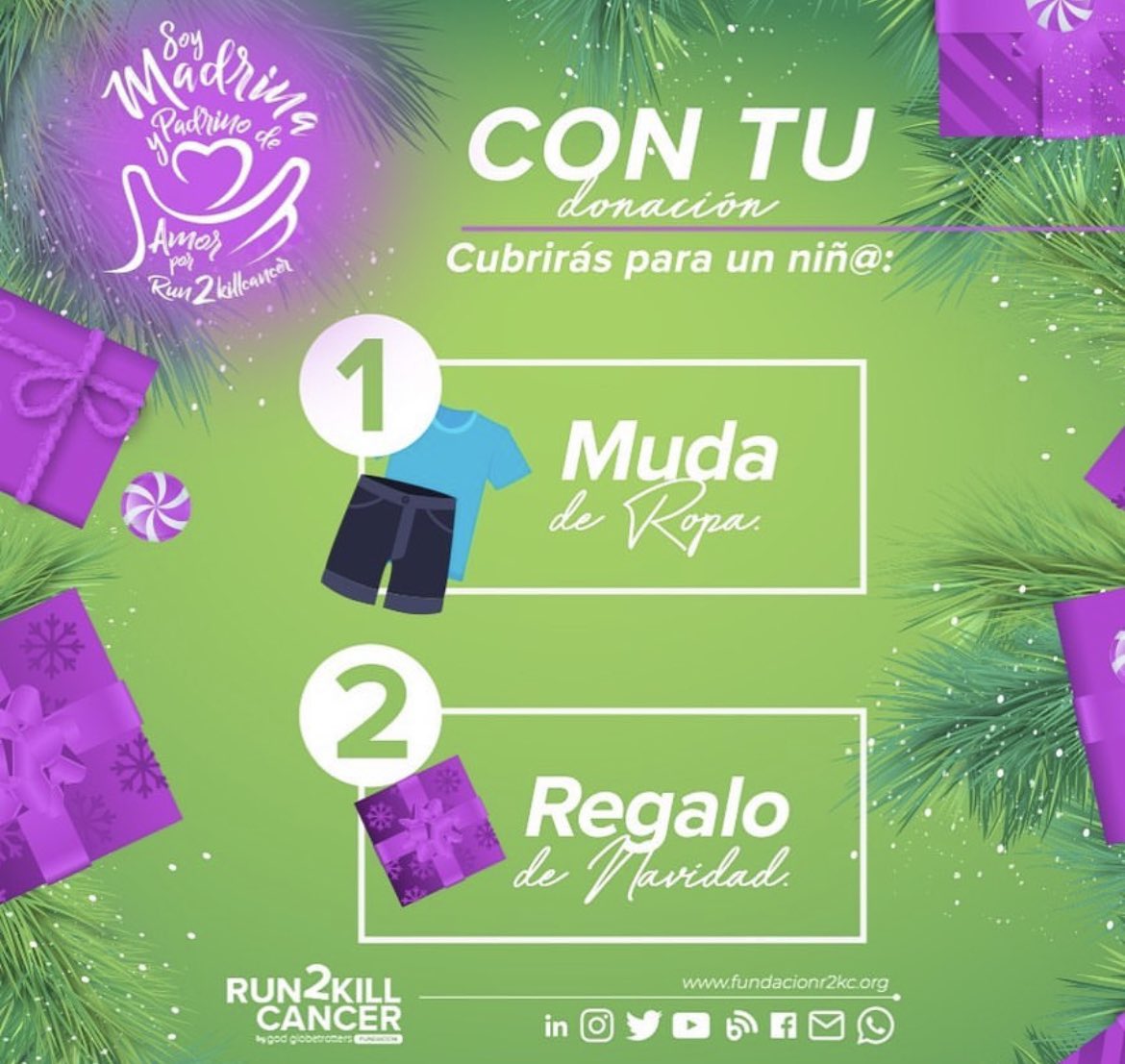 tamarindoenflor's tweet photo. Como todos los años @run2killcancer está buscando apadrinar 500 niños en navidad. Si se quieren unir a los padrinos y madrinas sería maravilloso, si nos ayudan a difundir también. ❤️🎄🎅🏽 https://t.co/NPGxFsrjL8