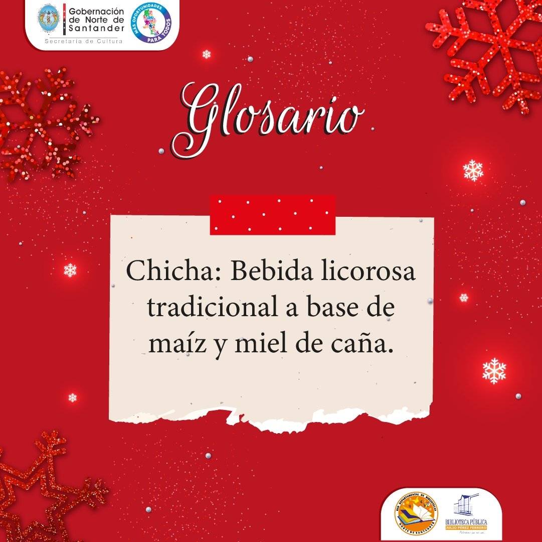 🤗🧑🏽‍🎄Rescatemos nuestros saberes culturales a través de las palabras como parte de nuestro patrimonio inmaterial. ✨🎄
🙌🏻¿Qué palabras son típicas en tu municipio? 

#nortedesantander #glosario #biblioteca #colombia #diciembre
<a href="/GoberNorte/">Gobernación de Norte de Santander</a> <a href="/RNBPColombia/">Red Nacional de Bibliotecas Públicas de Colombia</a>
