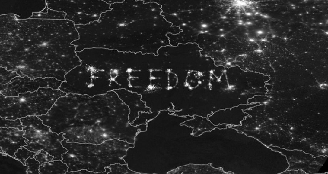 DefenceU's tweet photo. You call this phenomenon a blackout. We call it - FREEDOM! https://t.co/lkXxoaU7L6