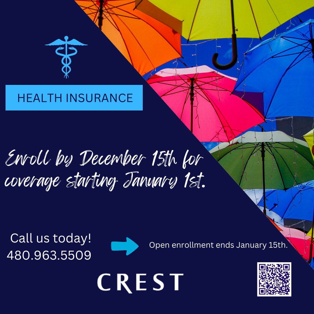 CrestInsurance's tweet image. Call Crest Insurance Group today so we can help you enroll in a plan that fits your needs for 2023. 
#individual #individualinsurance #ifp #crest #obamacare #arizona #broker #agent