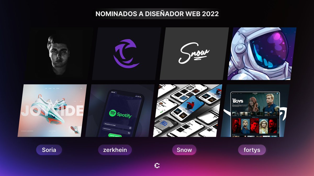 createdawards's tweet image. Una de las disciplinas más demandadas.

Tenemos a cuatro representantes en estos #CreatedAwards2022 🧑‍💻

→ @ux_soria @GraphZk @Graph_Snows @40sgfx