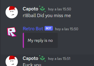 Retro Bot 8Ball Answers tweet media