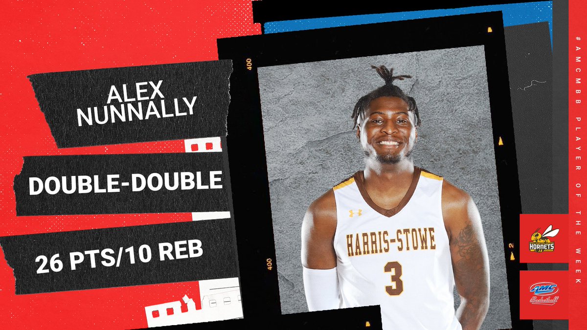 Alex Nunnally (<a href="/HSSU_Athletics/">Harris-Stowe Athletics</a>) recorded a double-double and is the #AMCMBB Player of the Week! 

Read more --&gt; bit.ly/3hi9GHX

#AMCSPORTS #NAIAMBB #PLAYNAIA