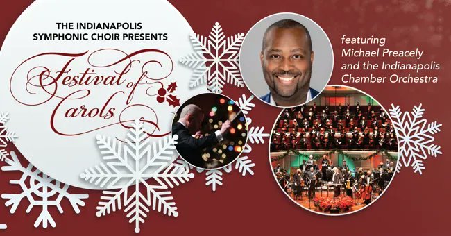 Experience the sounds of the holiday season at Festival of Carols! Join the ICO and <a href="/IndyChoir/">Indianapolis Symphonic Choir</a> for a magical evening of music. We hope to see you there! buff.ly/3G2xucz 

Clowes Hall:
12/14 7:30 PM

The Palladium: 
12/16 8 PM
12/17 3 PM
12/18 3 PM