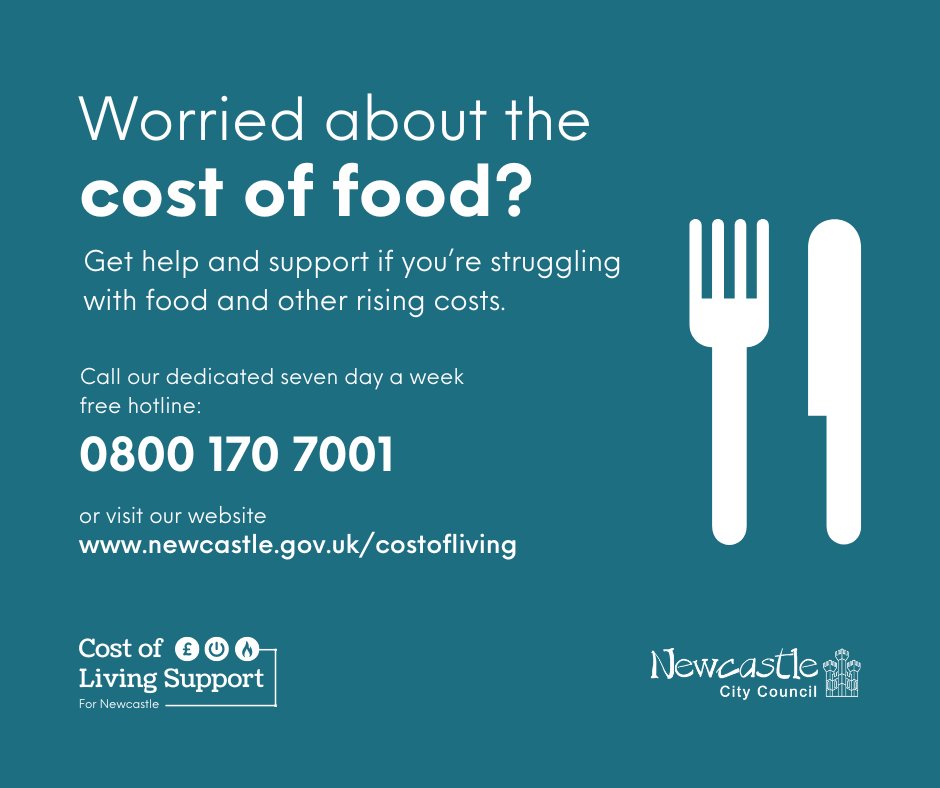 Will you have enough food in to see you through the weekend? If not, act early and find out about the support available to help you access free and low-cost food in Newcastle 👉 orlo.uk/73lNm Find more #CostOfLiving support and advice 👉 orlo.uk/FnGDU