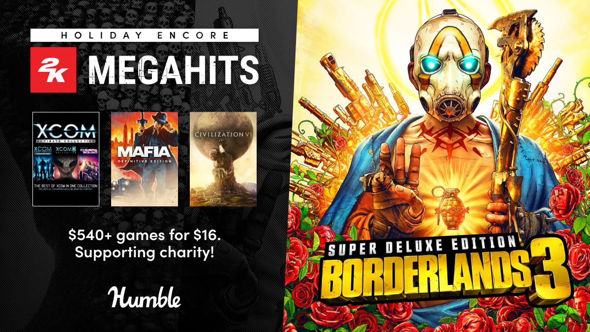 humble's tweet image. Get ready—our best game bundles of the year are coming back for a Holiday Encore! Supplies are limited &amp;amp; bundles won’t be available long. Watch this space &amp;amp; don’t blink! 👀

First up - unwrap a mega collection of 2K megahits! 

humblebundle.com/games/2k-megah…