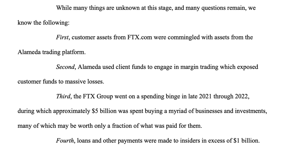 nic_carter's tweet photo. that's curtains for SBF. FTX CEO John Ray testifies before him tomorrow. Sam will be utterly hamstrung by this. 

https://t.co/Uu1RDo2DfZ https://t.co/Z3B7Hngfqw