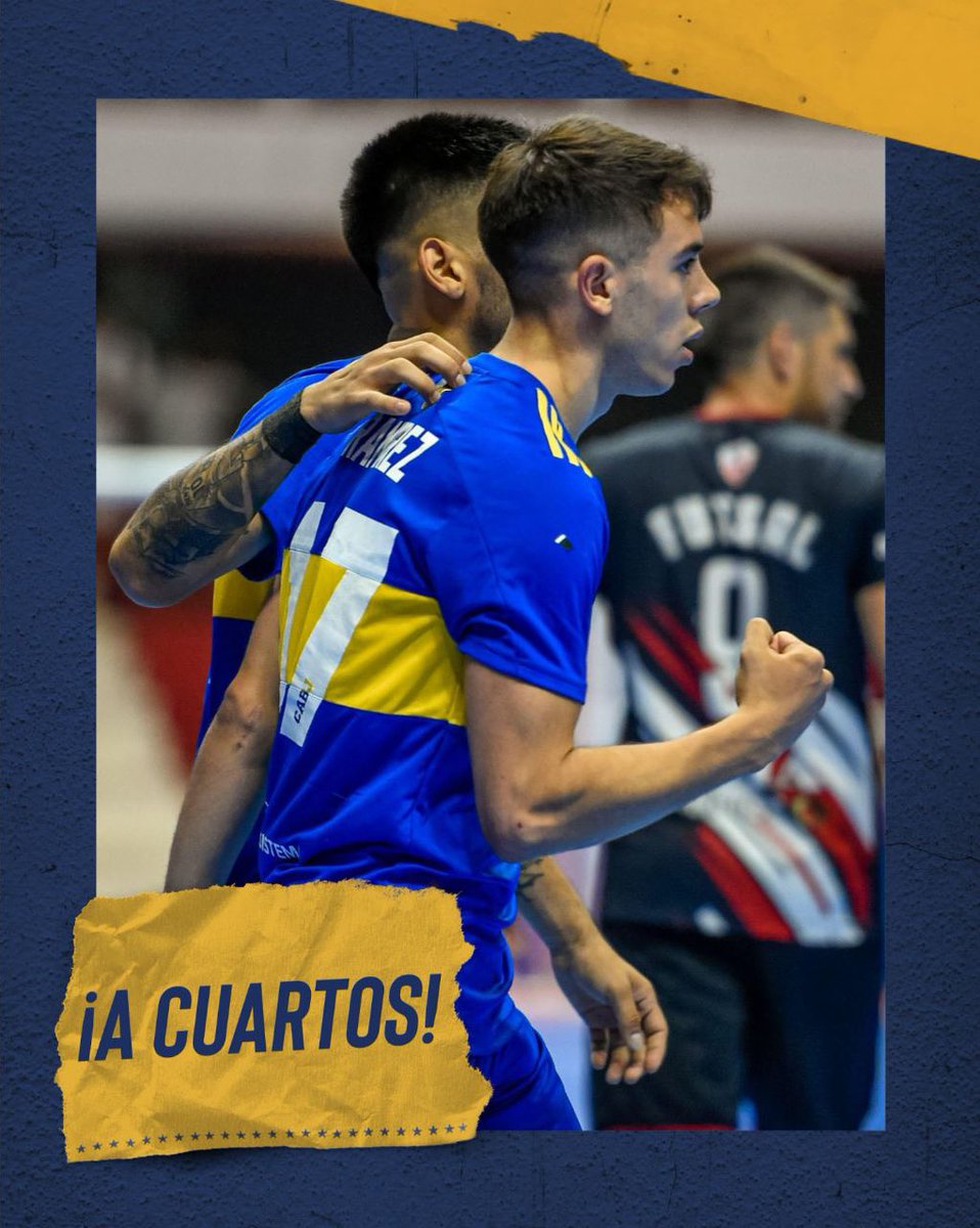 Boca Futsal (@bocafutsal) on Twitter photo ¡𝐄𝐋 𝐗𝐄𝐍𝐄𝐈𝐙𝐄 𝐏𝐀𝐒𝐀 𝐀 𝐂𝐔𝐀𝐑𝐓𝐎𝐒! 👊
Boca clasifica a la siguiente fase de la <a href="/LNFArgentina/">Liga Nacional de Futsal Argentina</a>.
#DaleBoca 🔵🟡🔵 ¡𝐄𝐋 𝐗𝐄𝐍𝐄𝐈𝐙𝐄 𝐏𝐀𝐒𝐀 𝐀 𝐂𝐔𝐀𝐑𝐓𝐎𝐒! 👊
Boca clasifica a la siguiente fase de la <a href="/LNFArgentina/">Liga Nacional de Futsal Argentina</a>.
#DaleBoca 🔵🟡🔵