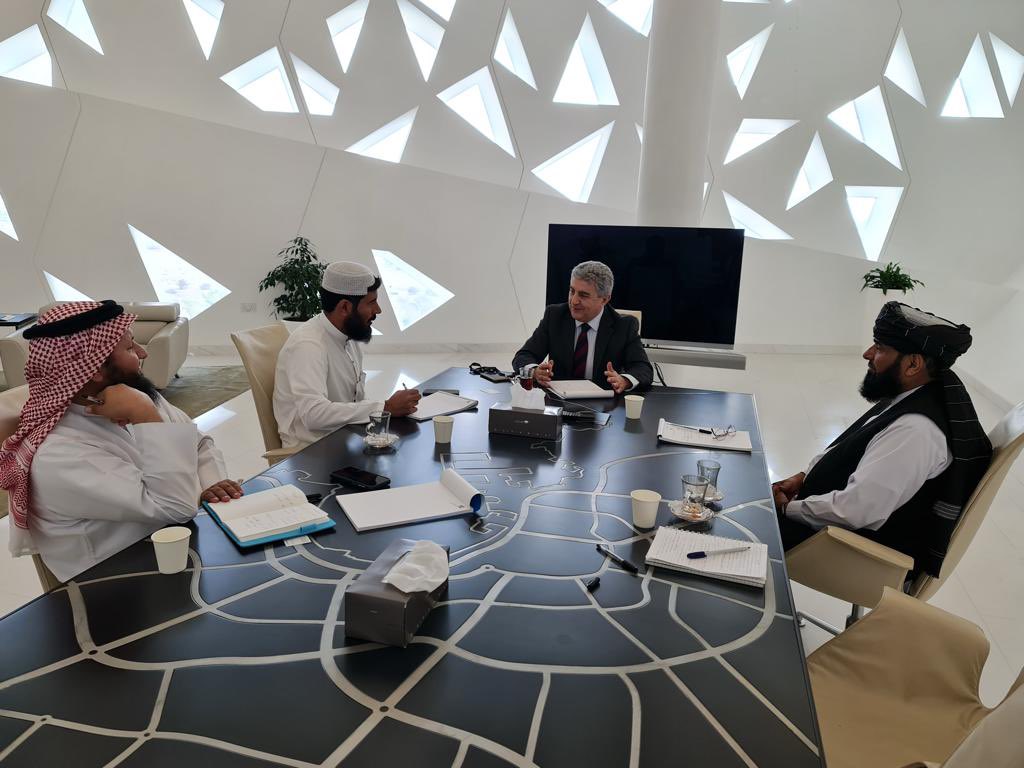 suhailshaheen1's tweet photo. Today I and Mohd TahirAgha, Kandahar-based director, Ministry of Martyrs and the Disabled met Dr. Sultan Barakat (@Barakat_Sultan) and discussed needs and opportunities for expansion and inclusiveness in the provision of social protection networks.Subsequent meetings will follow. https://t.co/fj9bbgsv6H