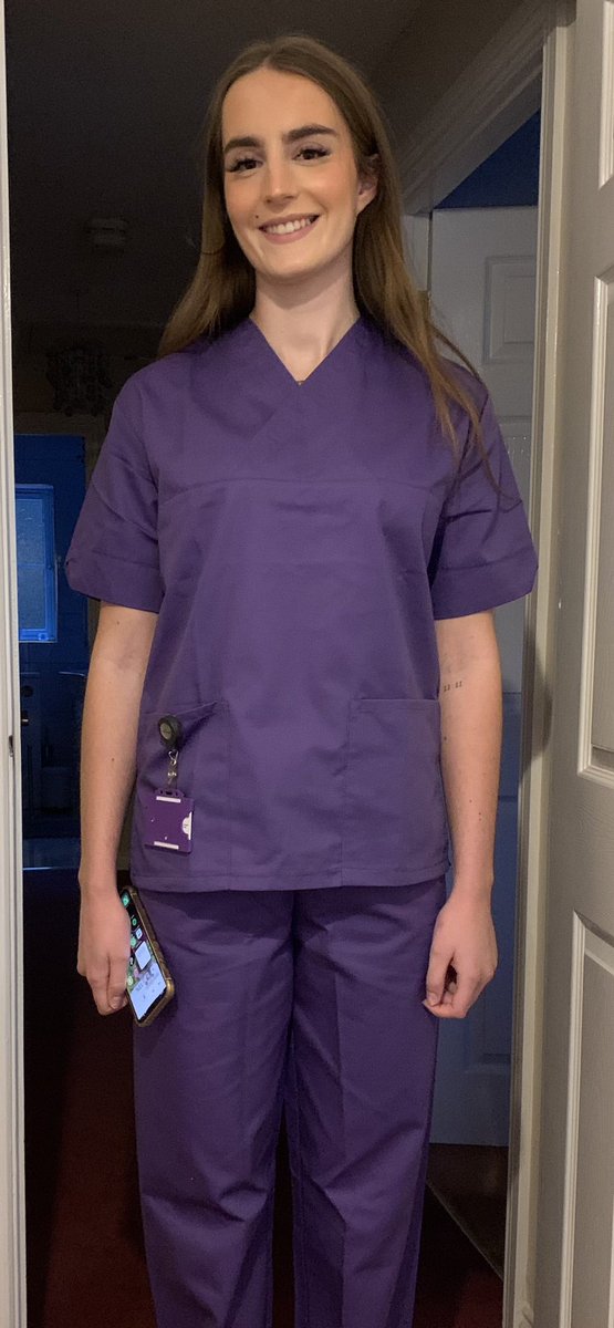 Shuv75's tweet image. Ready for her first #nursing placement. So proud I could burst! Following in the footsteps of her Aunty, Nan and Great Gran. #nursingstudent #nhs @CV_UHB @cardiffuni
