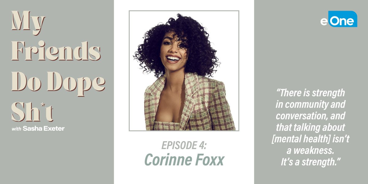 ICYMI: @SashaExeter sits down with actress, producer and advocate @corinnefoxx this week on #MFDDS. Things get emotional when they process their past with chronic illnesses and overcoming pain through therapy. Listen now: bit.ly/3NRgBne