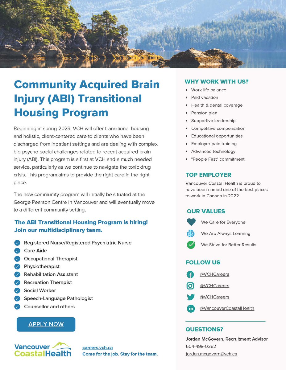 Coming Spring '23 - VCH New Community Acquired Brain Injury Transitional Housing Program
