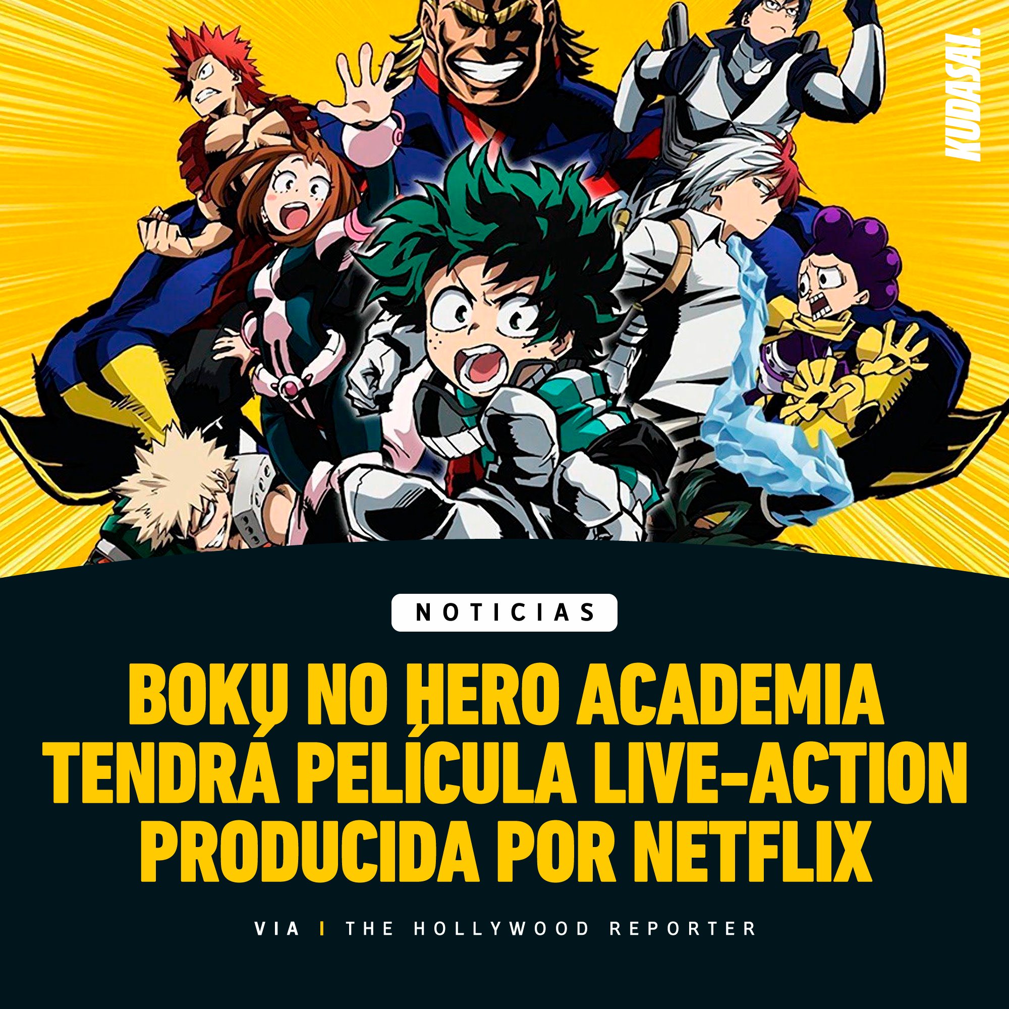 My Hero Academia tendrá película de acción real a cargo de Netflix