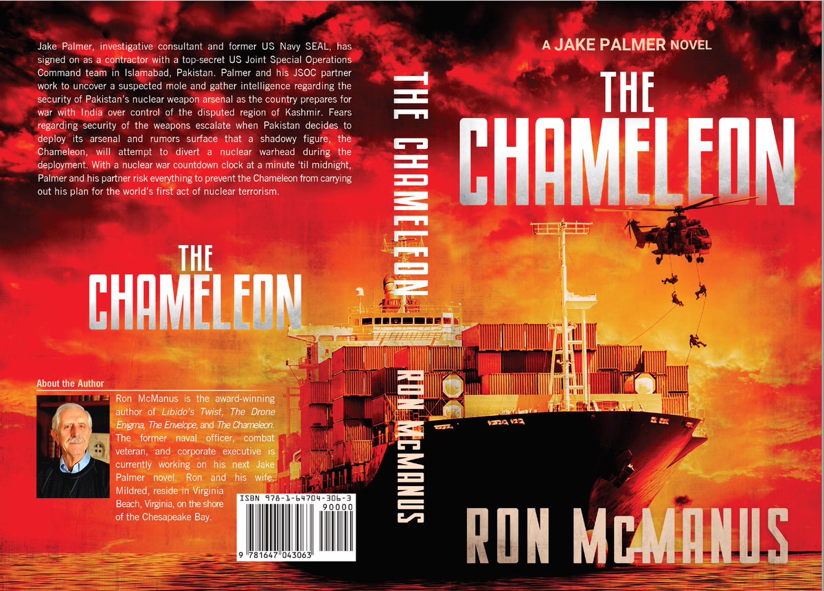 Ron_McManus's tweet photo. Only 2 days left on the $0.99 ebook promotion of the 8x award-winning The Chameleon. Offer ends 12/14. @thrillerwriters @ThrillerBooks23 @IANAuthorsBooks https://t.co/LK6mRIhG8O