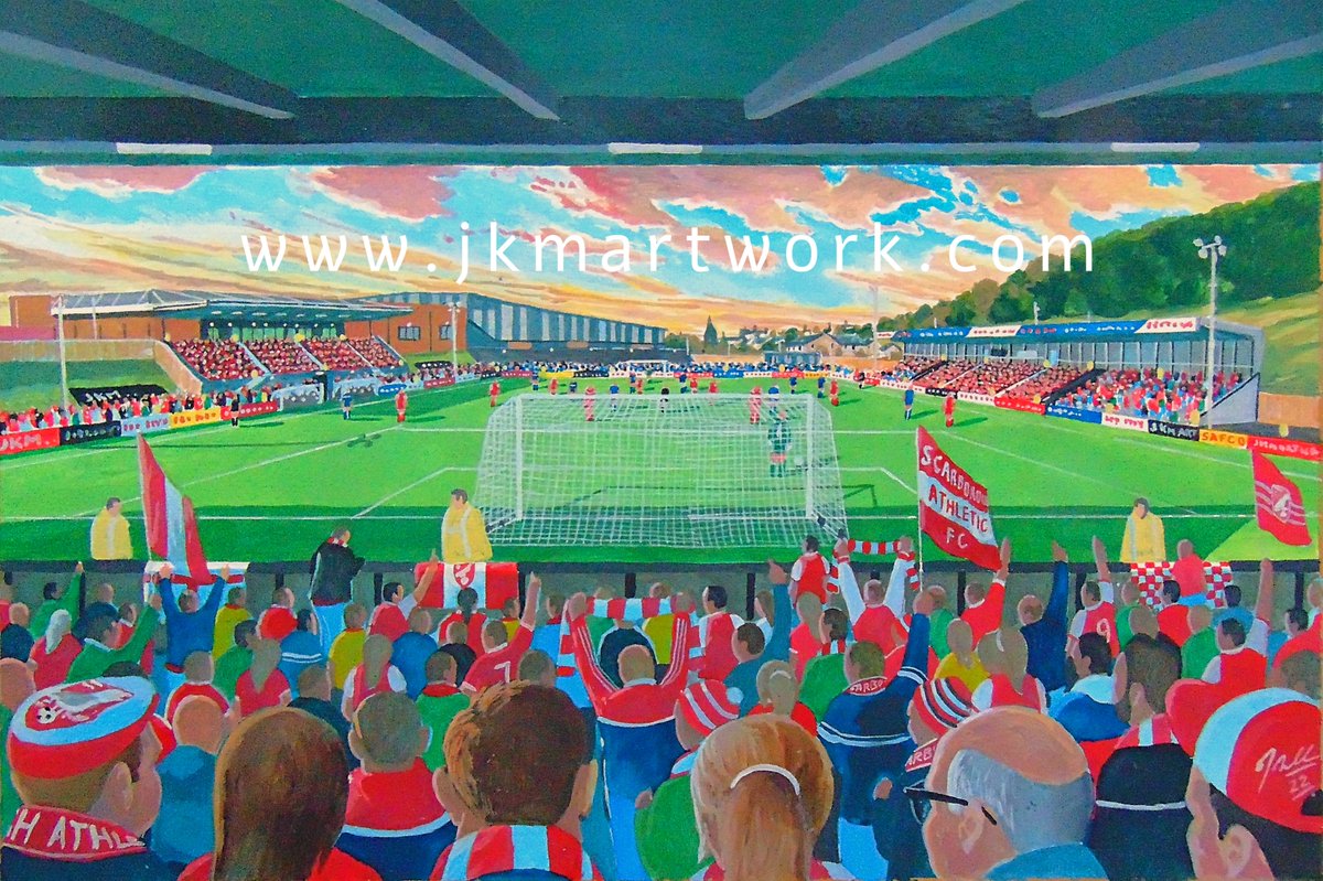 hi @tommyseadog @SeadogUpdate @SeadogBlog  painting ive done of #flamingolandstadium #seadogs #scarboroughathletic   available now just £15 a3 size @ jkmartwork.com pls RT