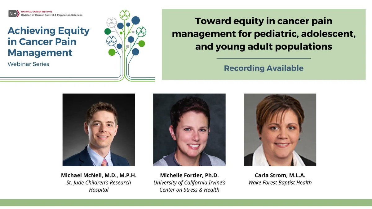 Watch this webinar recording on assessing and managing pain in pediatric, adolescent, and young adult #CancerSurvivors 