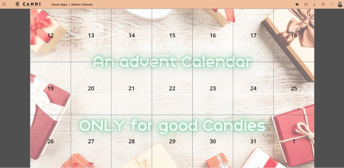 mariamou_7's tweet image. Here is my first #PowerApps app! 🥳

I made this unique advent calendar for my coworkers 🥰 Do you like it?

Thank you @MrKeithAtherton for your helpful video from day 1 of #FestiveTechCalendar2022. 

You can find this video below 👇