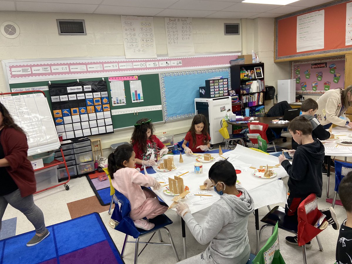 JayBilly2's tweet photo. @BrittneyIdland @mrs_sutton4 class working with shapes and building #gingerbreadchallenge @bfes_ltps #bfrocks #cones #cylinders #OT #Speech @KBurke4242 https://t.co/djv98DYnOs