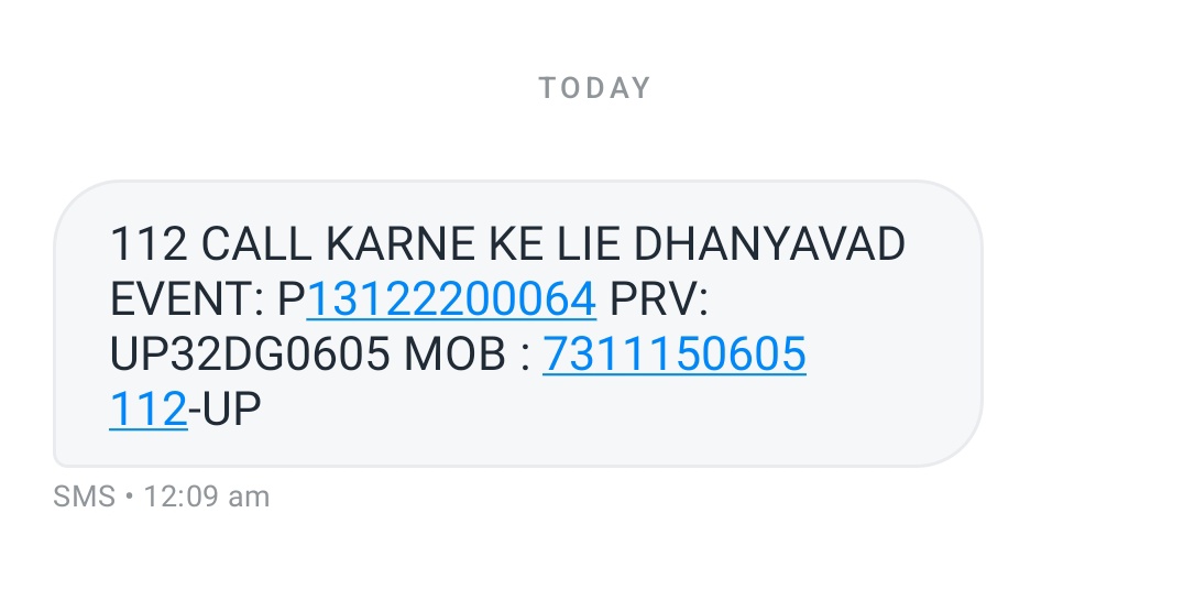 Akshay06248276's tweet photo. Thank you @112UttarPradesh 
@Uppolice for immediate action. https://t.co/EH1fEYtxuW