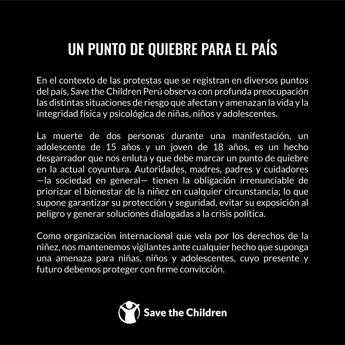 SaveChildrenPE's tweet photo. En la coyuntura actual, observamos con preocupación las distintas situaciones de riesgo que afectan y amenazan la vida e integridad de niñas, niños y adolescentes. https://t.co/SXwU4hqVdA