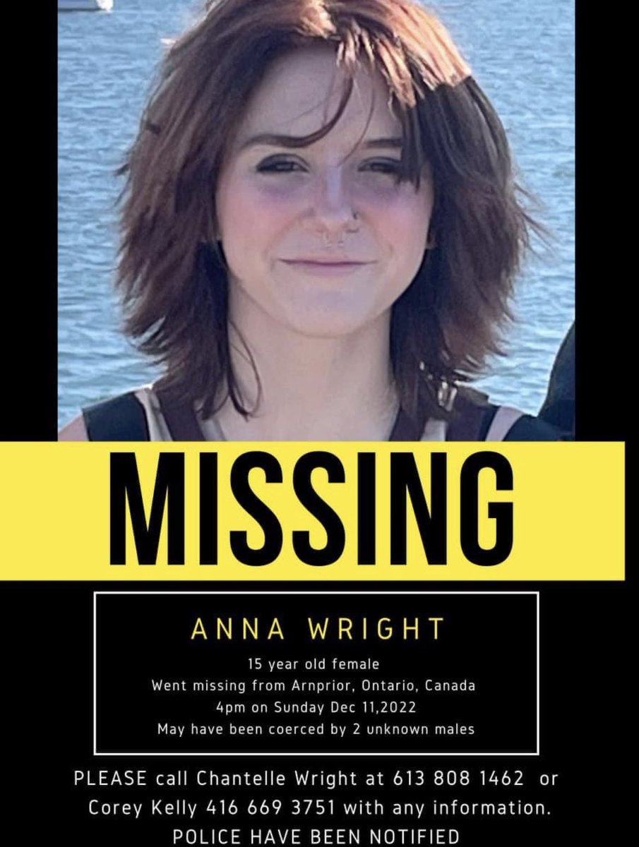 Missing teen from Arnprior. Please Share!