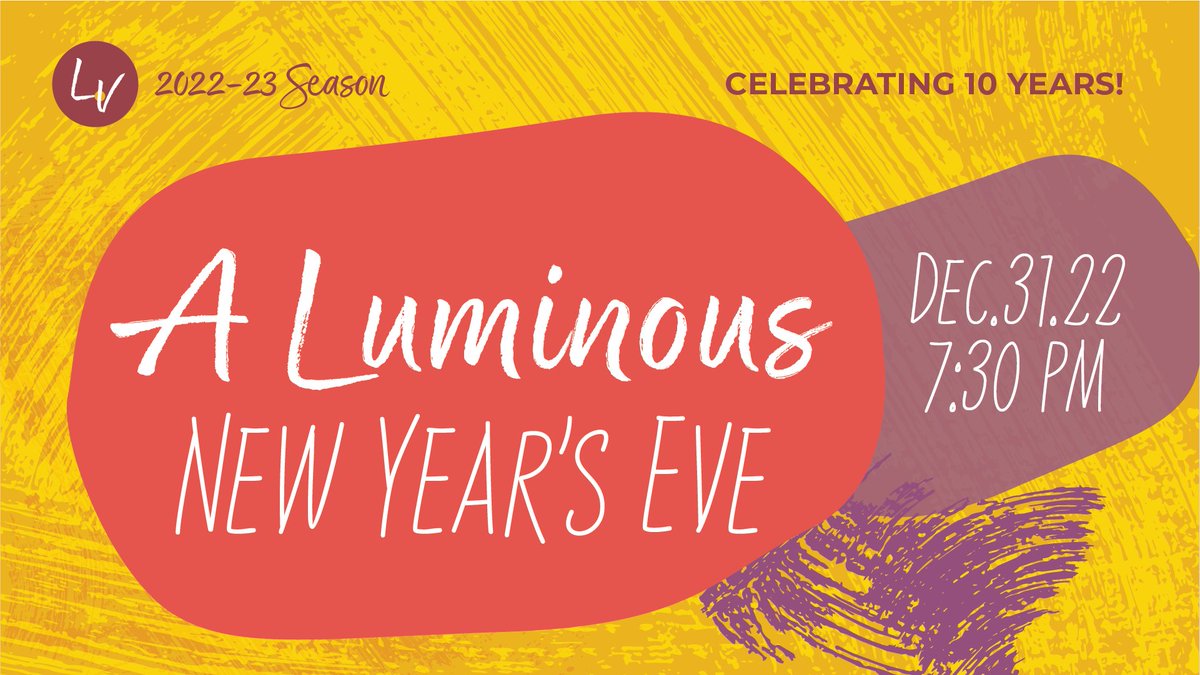 A Luminous New Year’s Eve returns in-person, with two years’ worth of choral highlights we have been waiting to perform for you! Join us Saturday, Dec. 31 at Bella Concert Hall. Tickets: bit.ly/31JwWBH