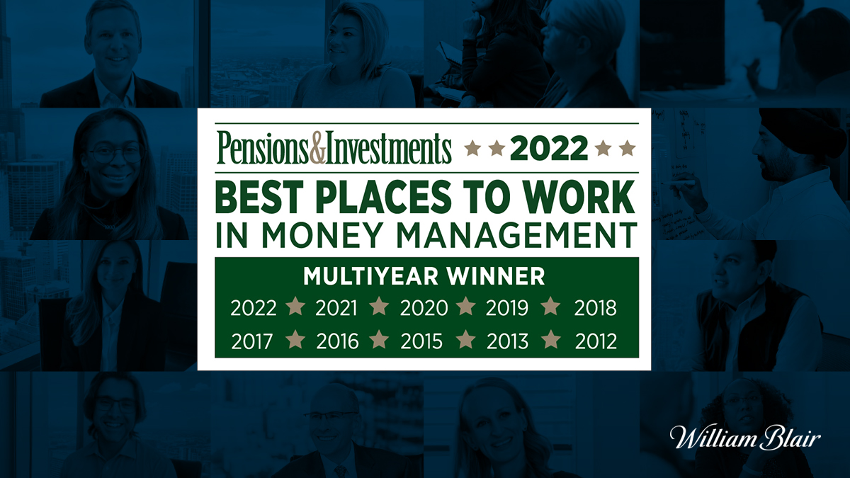 William Blair Investment Management (@williamblairim) on Twitter photo Thanks to <a href="/pensionsnews/">Pensions & Investments</a> for recognizing us on their 2022 Best Places to Work in Money Management for the 10th time! w-blair.com/IXmU50M1pZc
#BestPlacestoWork #ActiveNeverRests Thanks to <a href="/pensionsnews/">Pensions & Investments</a> for recognizing us on their 2022 Best Places to Work in Money Management for the 10th time! w-blair.com/IXmU50M1pZc
#BestPlacestoWork #ActiveNeverRests