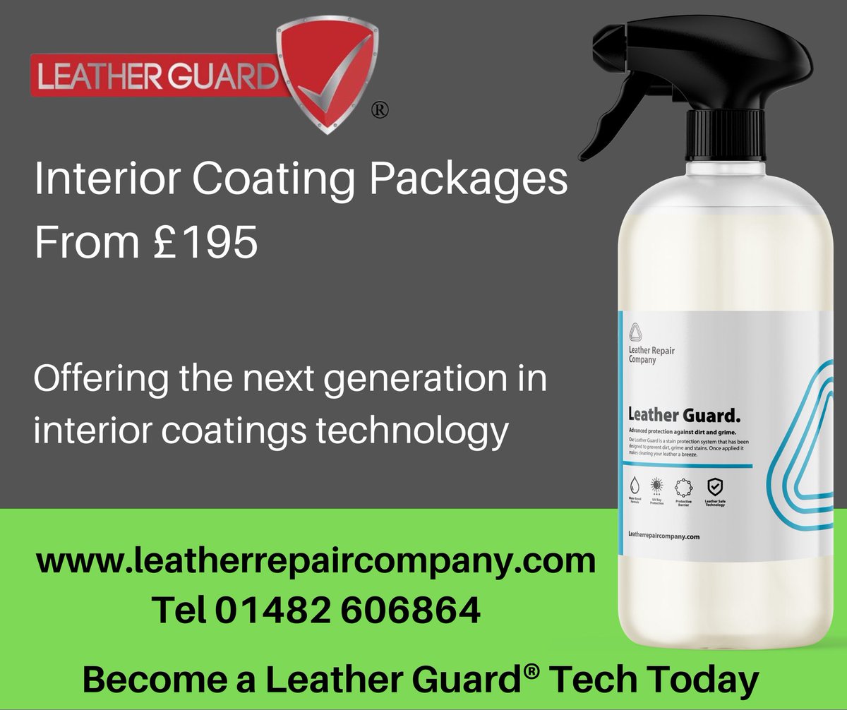 leatherrepairuk's tweet photo. The ultimate interior protection system
Leather Guard®️
Guaranteed protection
#leatherguard #leatherprotection https://t.co/WymE97bCsW