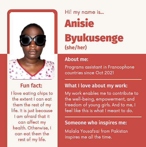 At the heart of all we do, are the amazing people doing the work. Every day this week we’re celebrating some of the amazing folk that make the Purposeful magic happen 🥰
Meet our Star, Anisie Byukusenge 
#PurposefulAt5
#WearePurposeful