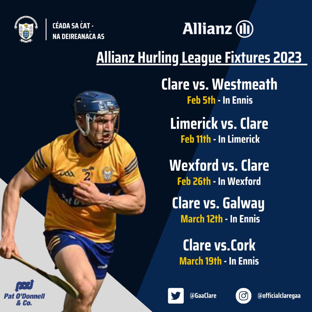 Clare's National Hurling And Football League Fixtures Confirmed - Clare FM