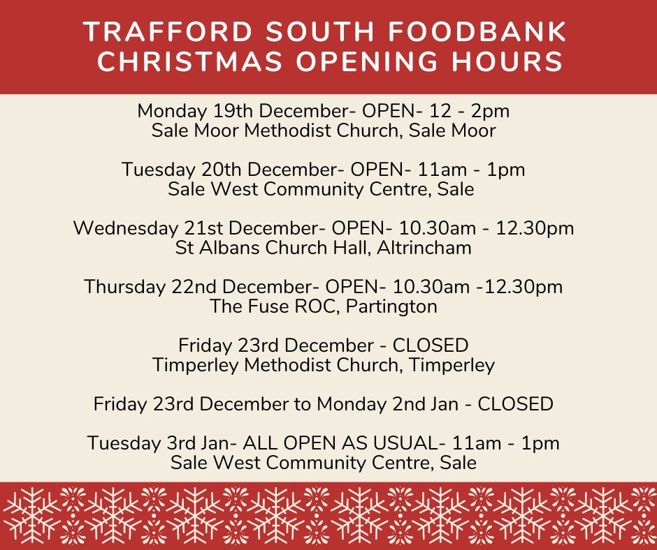 Trafford S foodbank tweet media
