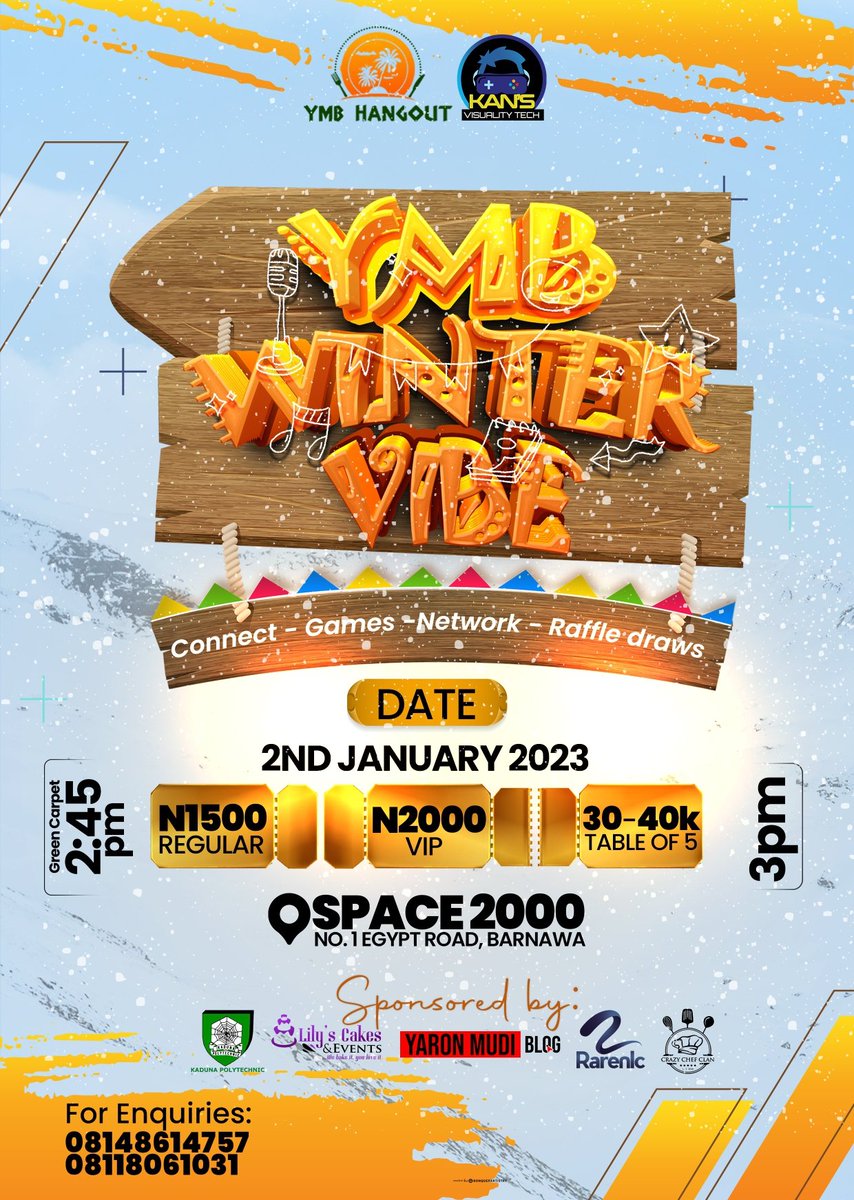 Ymbhangout's tweet photo. Different, Bigger, Better, Same location but it's totally a different Vibes 

Join Us, Turn Up and let begin the New Year on Highnotes "Winter Vibes" is for the YMBees.

Get your "Tickets Now" and Let Us Rage.....
🥶🥶🥶

Powdered by Kan’s Visuality Tech https://t.co/rOmOhKebTj