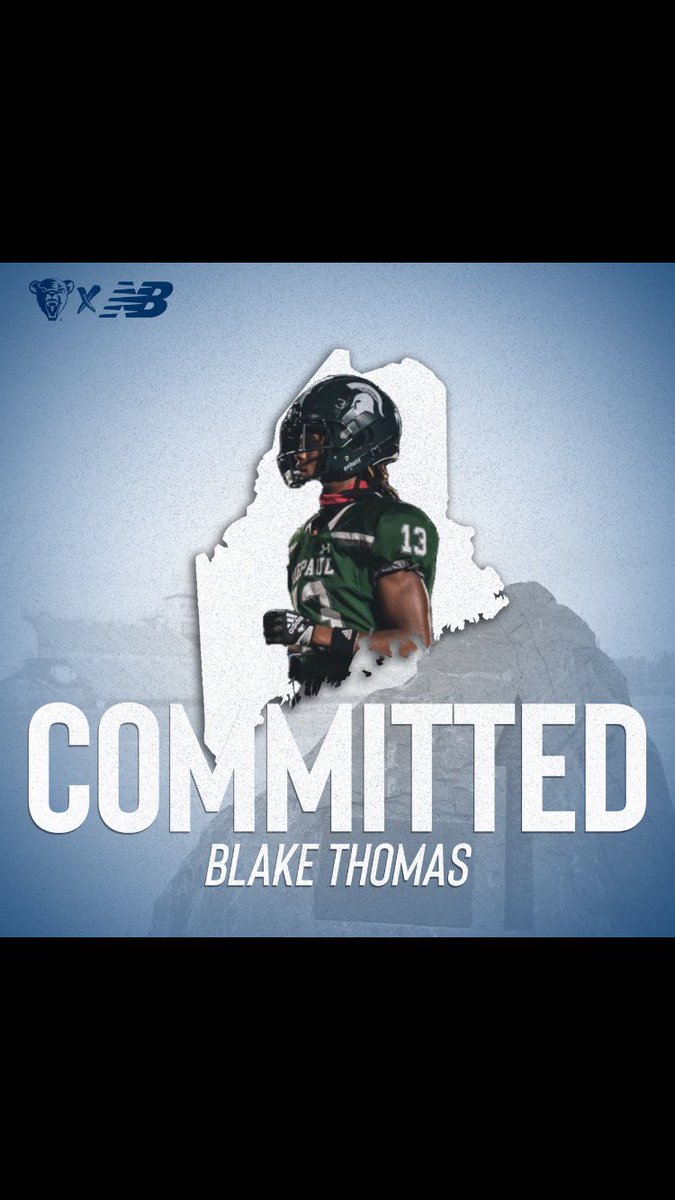 Blake13Thomas's tweet photo. COMMITTED @CoachCamp01 @r_crusco7 @CoachStevensFB @Coach__Flores @CoachDresner #Committed #goblackbears https://t.co/znQGfGchRa