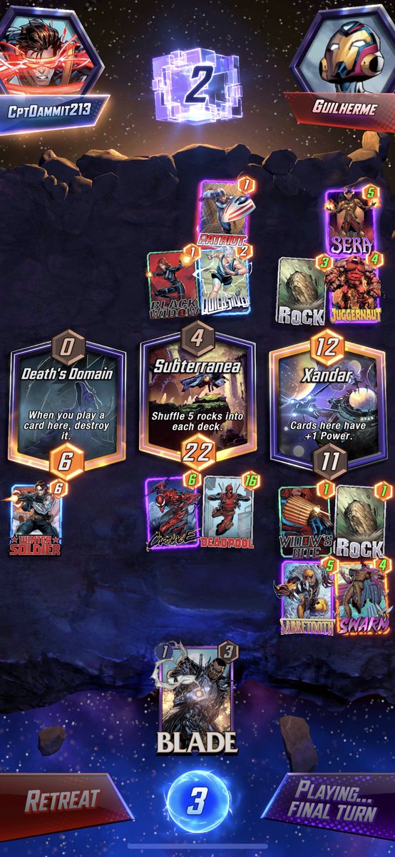 Death’s Domain got Deadpool up to 16… not bad for a 1 card!