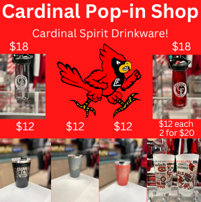 birdcageCF's tweet photo. Just a reminder that the CHI-HI Pop-in Shop is this Thursday and Friday, from 8am to 8pm. Come in and pick up some of out sweet Cardinal spirit drinkware, along with all of our other sought after Cardianal apparel.
#MightyCardinals https://t.co/MbdIqkFEx8