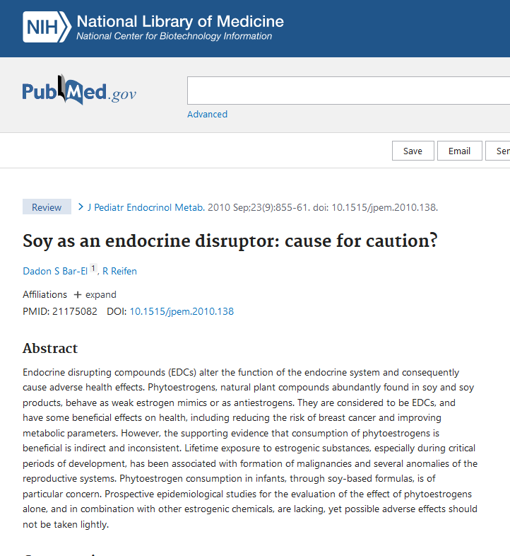 Djindji4's tweet photo. Soy as an endocrine disruptor: cause for caution?
https://t.co/gTiz2OTp3y
#EDC
#Genderidentitydisorder
#Genderdiversiteit
#EndocrineDisruptors https://t.co/PERNVwF0dm