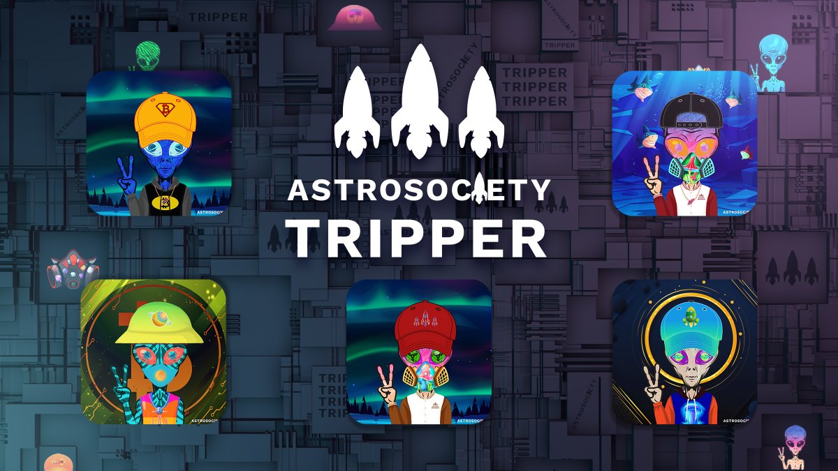AstroNFTSociety's tweet photo. The next 10 buyers of Trippers will receive 2 Trippers for the price of 1. 

Don't miss out on this exclusive opportunity to mint your own Tripper at a discount. 

Mint on https://t.co/XLaisWRWJl to get in on the action and be among the first ones.

#MintingNow #NFT #PolygonNFT https://t.co/1Yrmbeplhd